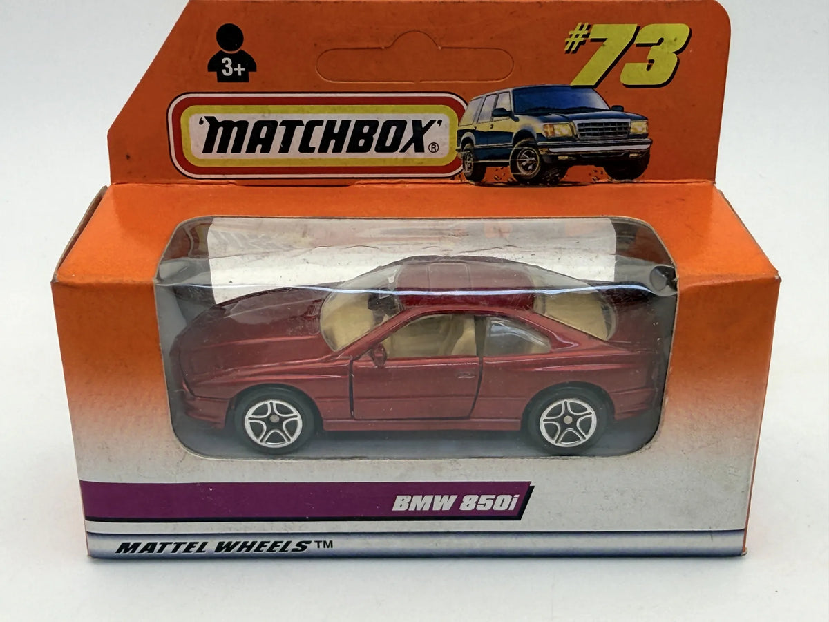 BMW 850I Whitewall Wheels Matchbox 1998 Bordowy 1:64