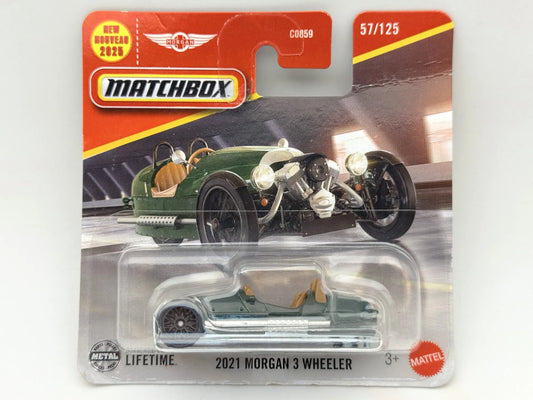 2021 Morgan 3 Wheeler Superfast Matchbox 2024 Zielony 1:64