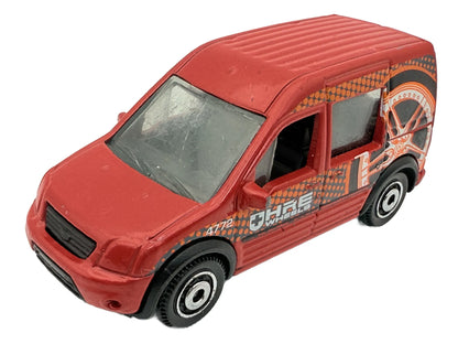Ford Transit Connect 2010, Matchbox, Resoraki, die cast, 1:64, czerwony