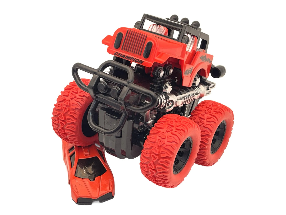 MONSTER TRUCK i Resorak Zestaw, Die cast 3041, Czerwony, 1:32