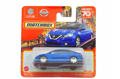 2016 Nissan Sentra Matchbox 2022 Niebieski 1:64
