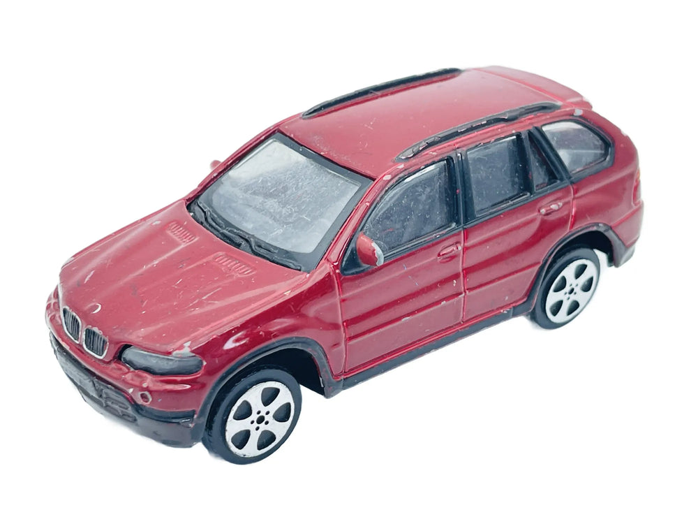 BMW X5, Bburago, Resoraki, Die cast, 1:43, Bordowy