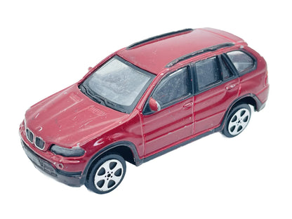 BMW X5, Bburago, Resoraki, Die cast, 1:43, Bordowy