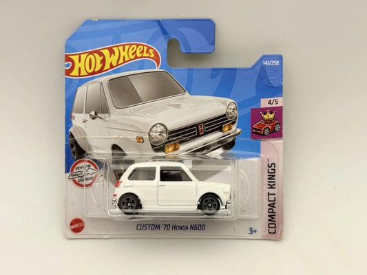 CUSTOM '70 HONDA N600 Compact Kings Hot Wheels 2022 Biały 1:64