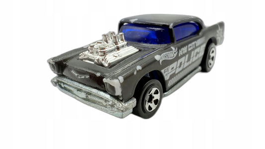 1957 Chevy HW CITY Policja Hot Wheels 1976 Szary 1:64