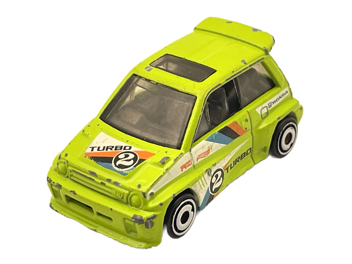 1985 HONDA CITY TURBO II, Hot Wheels 2017, Die cast FJV43, Zielony, 1:64