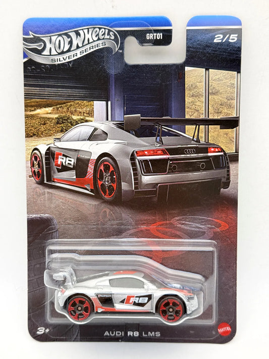 Audi R8 Lms Stars & Stripes Hot Wheels 2026 Srebrny 1:64