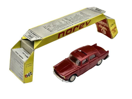 Peugeot 404 Les Miniatures De Norev '80 Czerwony 1:43 Made in France