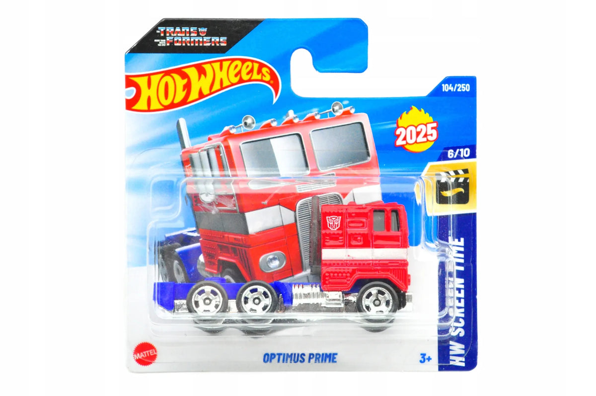 OPTIMUS PRIME, Hot Wheels 2025, Die cast HYW26, Czerwony, 1:64, Resoraki