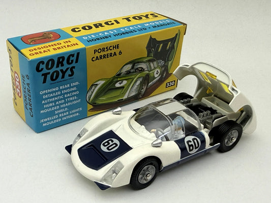 PORSCHE CARRERA 6 Corgi Biały 1:43 Made in Gt Britain