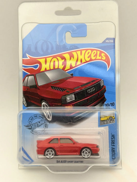 '84 AUDI SPORT QUATTRO Factory Fresh Hot Wheels 2018 Czerwony 1:64