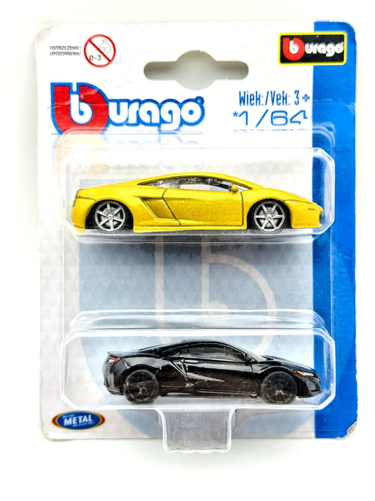 2 Pack Lamborghini Gallardo Bburago 2026 1:64 Blister Wielokolorowy