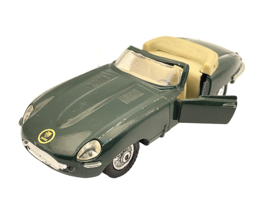 JAGUAR E CABRIOLET, Maisto, Vintage Model Die cast, Zielony, 1:38, Resoraki