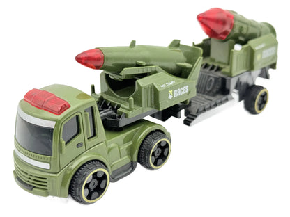 Ciężarówka Wojskowa z wyrzutnią Rakiet, resoraki, die cast, 1:43