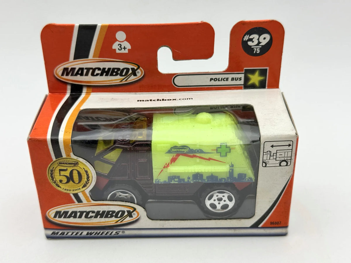 POLICE BUS Mainline Policja Matchbox 2001 Zielony 1:64