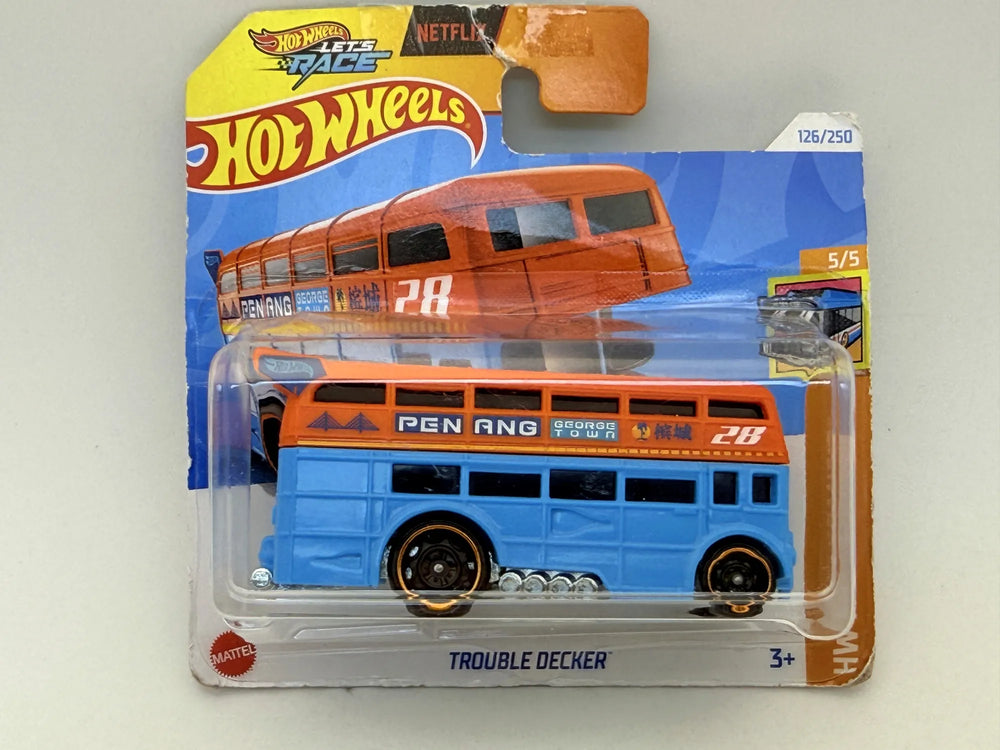 TROUBLE DECKER Hw Fast Transit Hot Wheels 2024 Niebieski 1:64