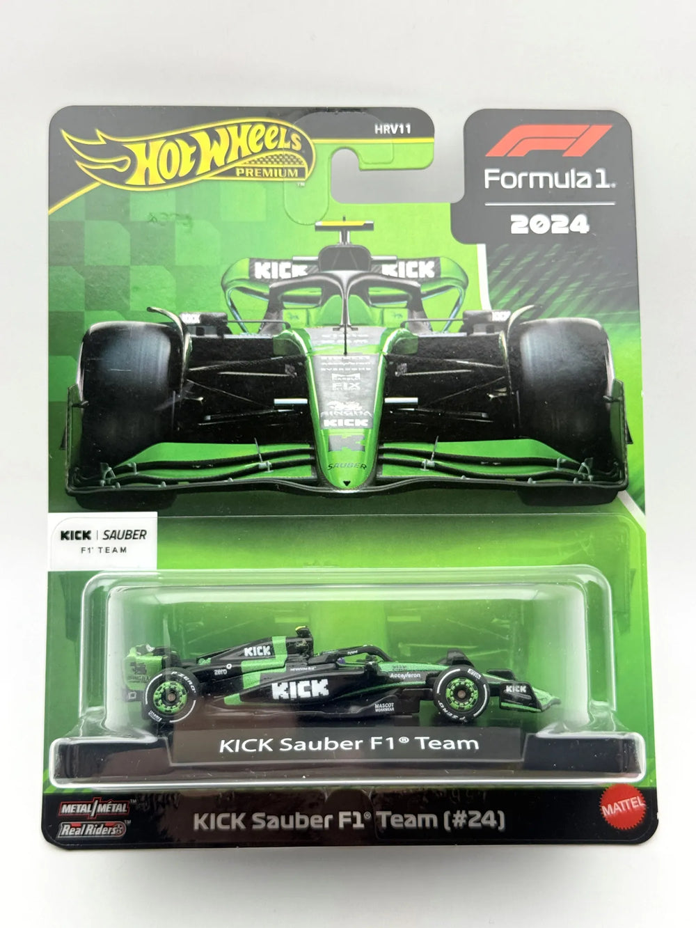 KICK SAUBER F1 TEAM (#24), Hot Wheels 2024, HRV11, Czarny, 1:64, Resoraki