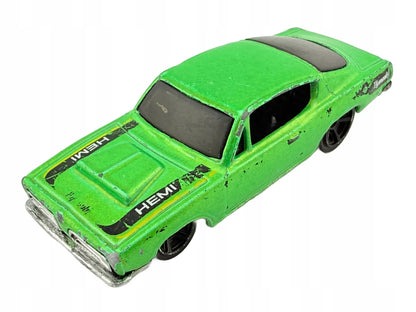 PLYMOUTH HEMI CUDA, Hot Wheels, Resoraki, Die cast E03, Zielony, 1:64