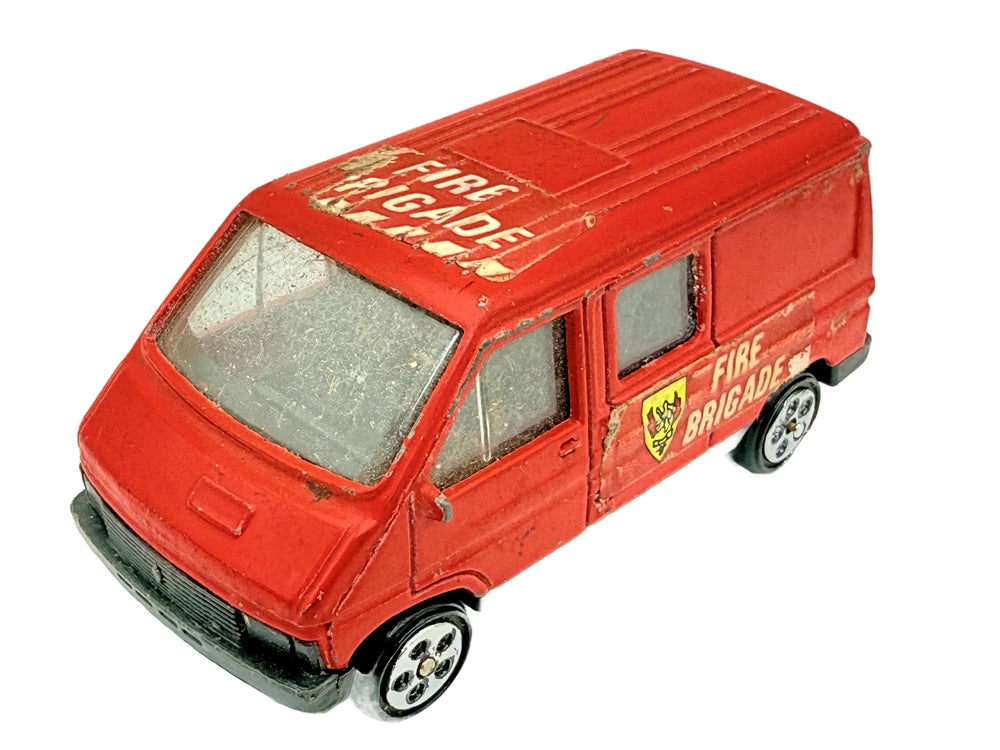 1985 RENAULT TRAFIC FIRE BRIGADE VAN, VINTAGE Model Die cast, Czerwony 1:64