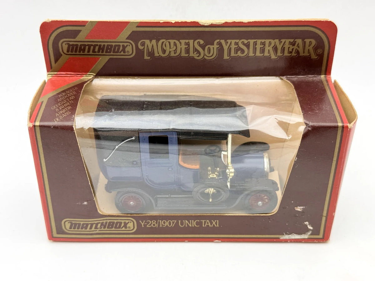 Y-28/1907 UNIC TAXI Matchbox 1986 Niebieski 1:46 Made in England