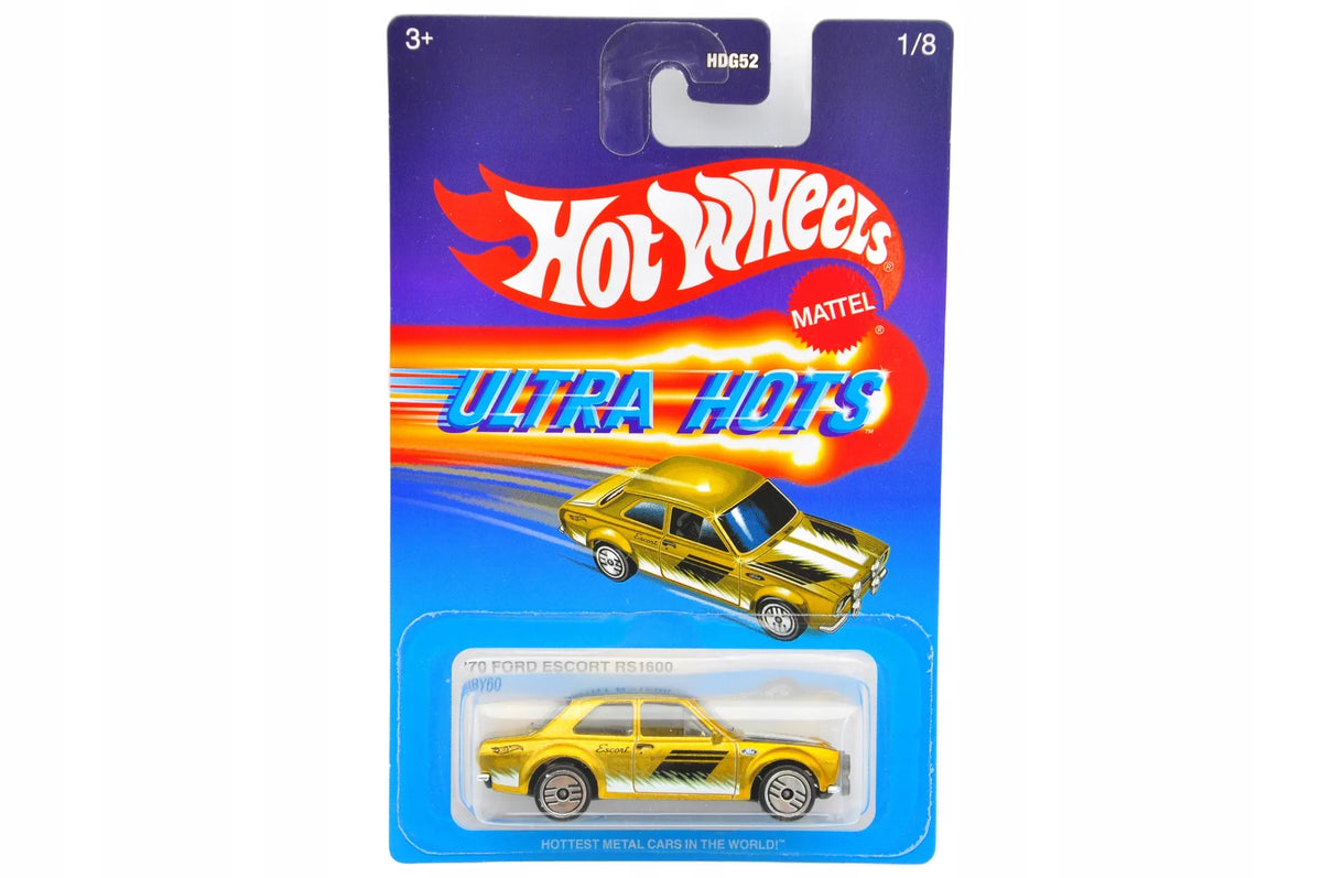 '70 FORD ESCORT RS1600, Hot Wheels 2024, Die cast JBY60 HDG52, Złoty, 1:64