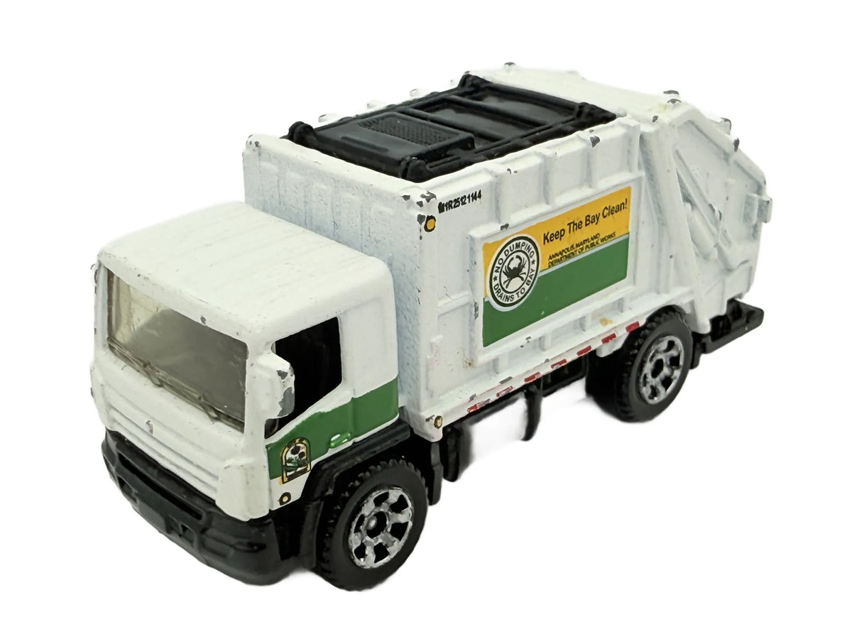 Garbage Truck Matchbox Biała 1:64