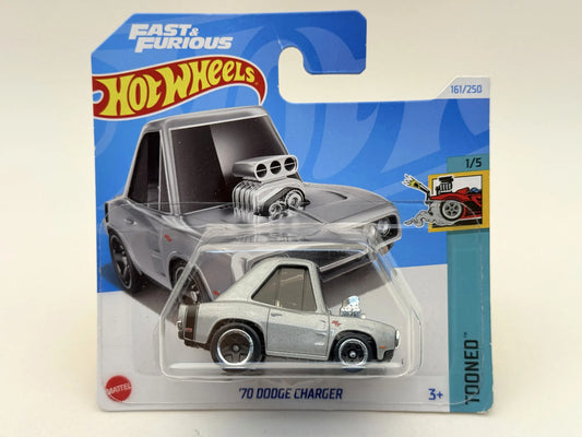 '70 Dodge Charger Tooned Hot Wheels 2024 Srebrny 1:64