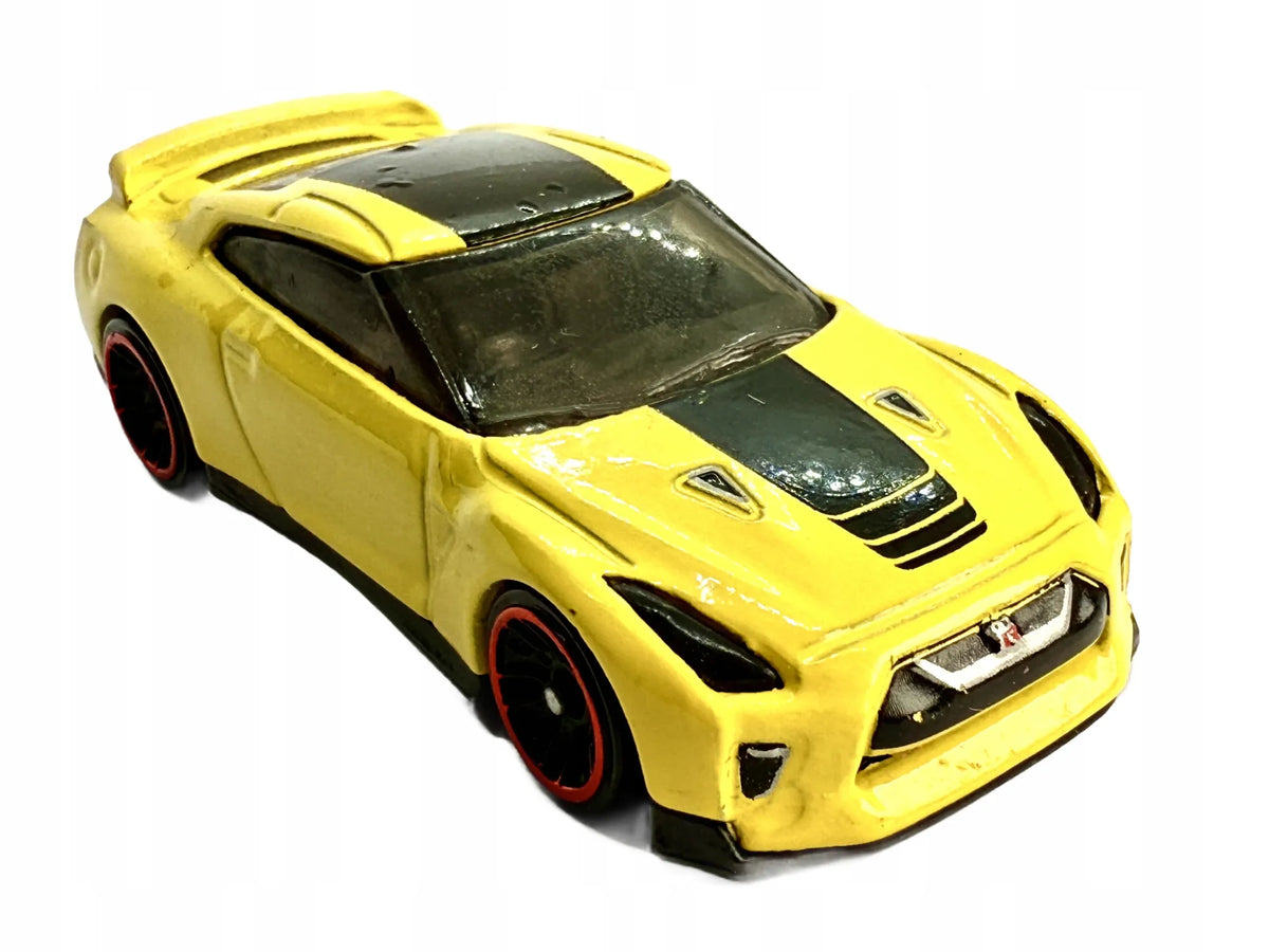 NISSAN GT-R (R35), Hot Wheels, Resoraki, Die cast Dtw99, Żółty, 1:64