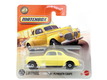 1941 PLYMOUTH COUPE Matchbox 2024 Żółty 1:64 Samochód Osobowy
