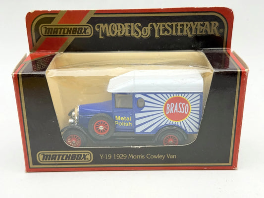 1929 MORRIS COWLEY VAN Matchbox 1986 Niebieski 1:40 Made in Macau