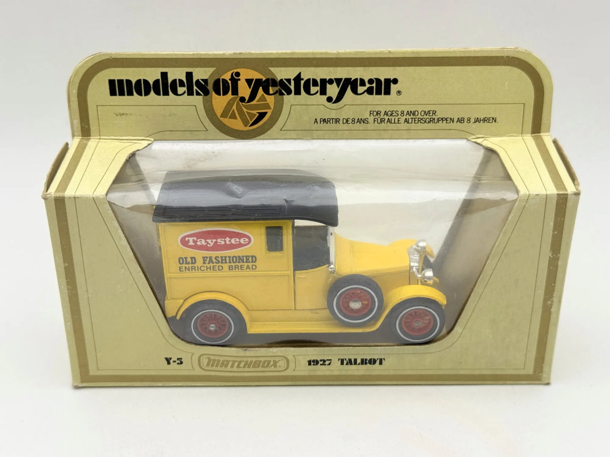 1927 TALBOT Matchbox 1978 Żółty 1:47 Made in England Taystee