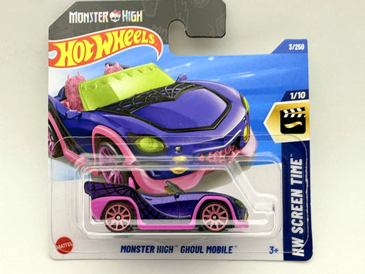 MONSTER HIGH GHOUL MOBILE HW Screen Time Hot Wheels 2025 Fioletowy 1:64