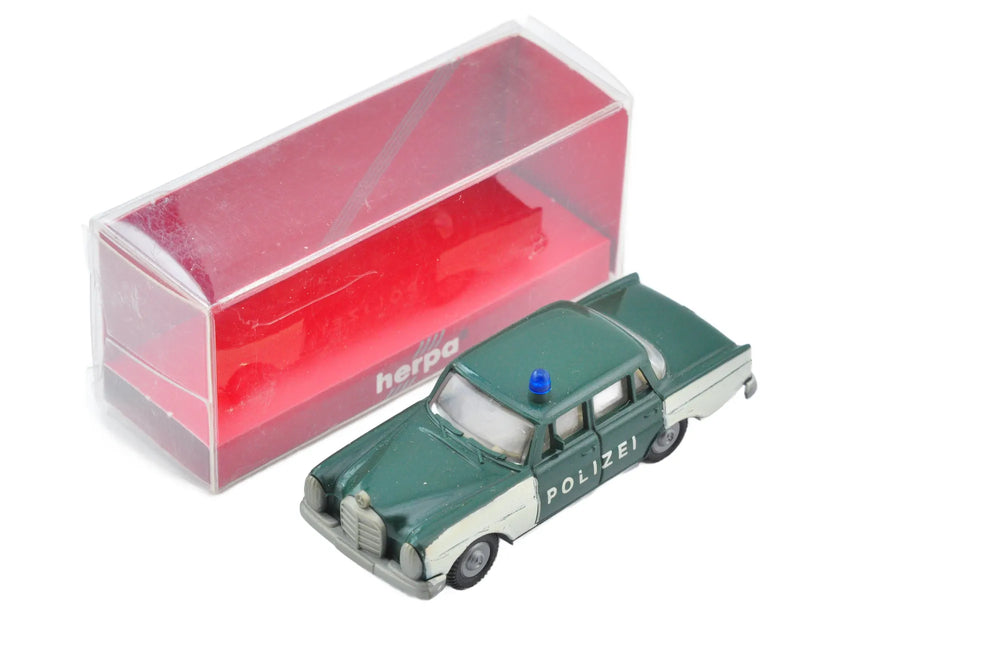 Mercedes 220, Herpa, Policja, Polizei, die cast resoraki, 1:87