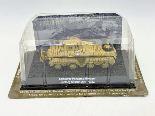 Czołg Schwerer Panzerspähwagen Sd.Kfz. 231 8 Rad AmerCom Piaskowy 1:72