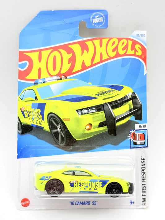 '10 CAMARO SS, Hot Wheels 2021, Die cast HTB63, Zielony Jaskrawy, 1:64