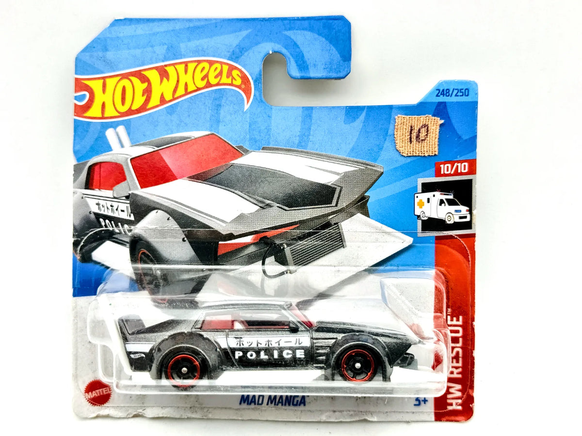 Mad Manga Hot Wheels 2023 HW Rescue 1:64 POLICE Blister Srebrny Policja