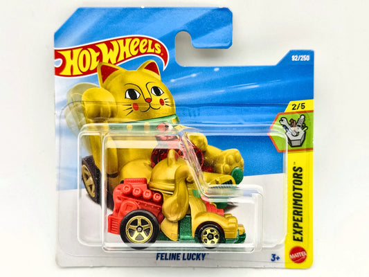 Feline Lucky Hot Wheels 2026 Experimotors 1:64 9 Blister Żółty