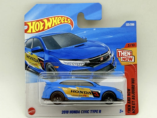 2018 HONDA CIVIC TYPE R, Hot Wheels 2025, Die cast JBB77-N522, Niebie. 1:64