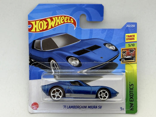 '71 LAMBORGHINI MIURA SV HW EXOTICS Hot Wheels 2022 Niebieski 1:64