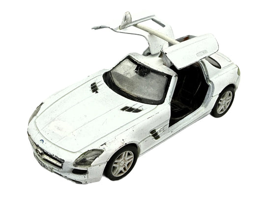 Mercedes-Benz SLS AMG, Kinsmart, Die cast KT5349, Biały, 1:36, Resoraki