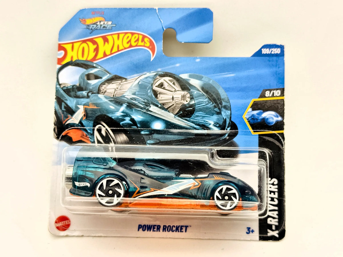 Power Rocket Hot Wheels 2025 X-Raycers 1:64 Blister Turkusowy
