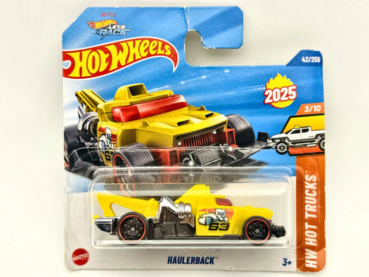 Haulerback Hot Wheels 2025 HW Hot Trucks 1:64 63 Blister Żółty