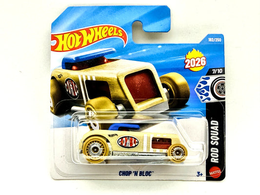 Chop N' Bloc Hot Wheels 2026 Rod Squad 1:64 Blister Kremowy