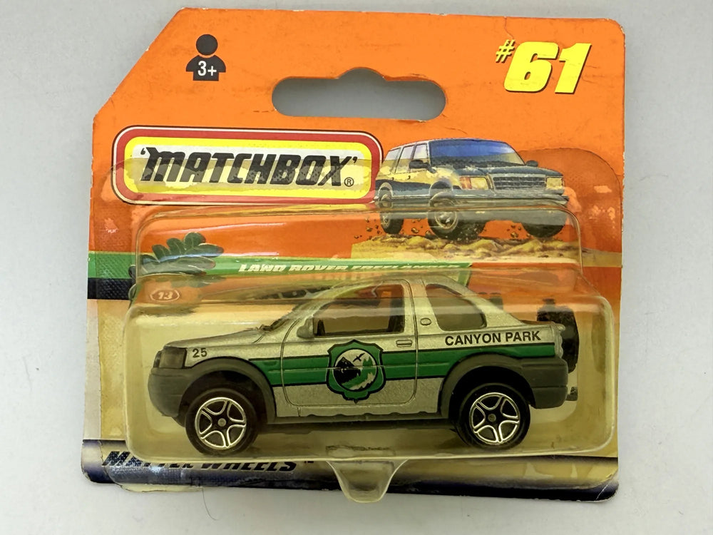 LAND ROVER FREELANDER Straż pożarna Matchbox 1998 Srebrny 1:64 Canyon Park