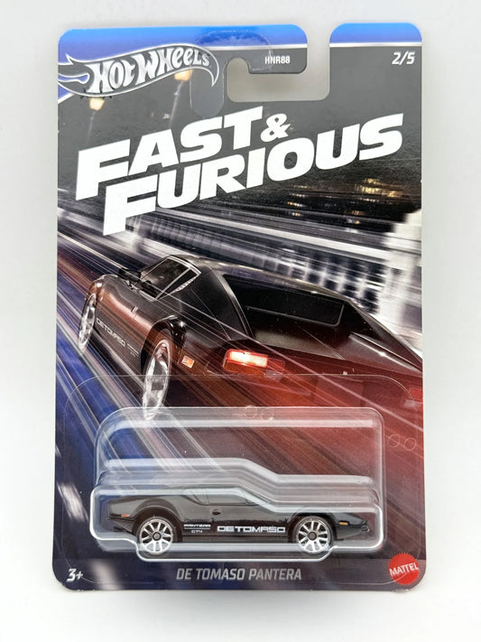 DE TOMASO PANTERA Fast & Furious Hot Wheels 2024 Czarny 1:64