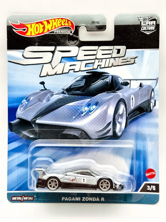 Pagani Zonda R Hot Wheels 2021 Speed Blur 1:64 1 Blister Srebrny