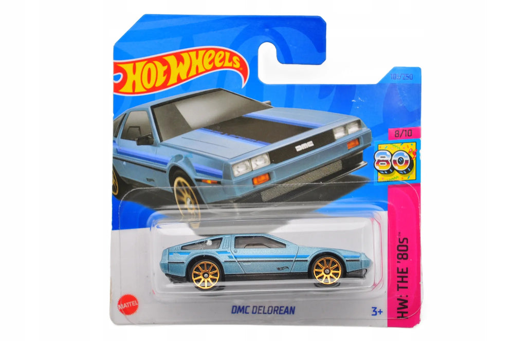 DMC DELOREAN, Hot Wheel 2023, Resoraki, Die cast Hkg84-M521, Niebieski 1:64