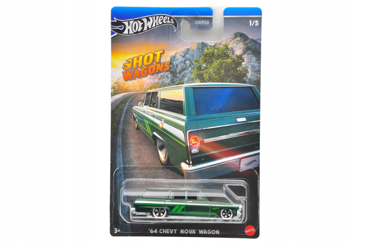 '64 Chevy Nova Wagon Hot Wheels 2023 Zielony 1:64 Chase 2xMetal