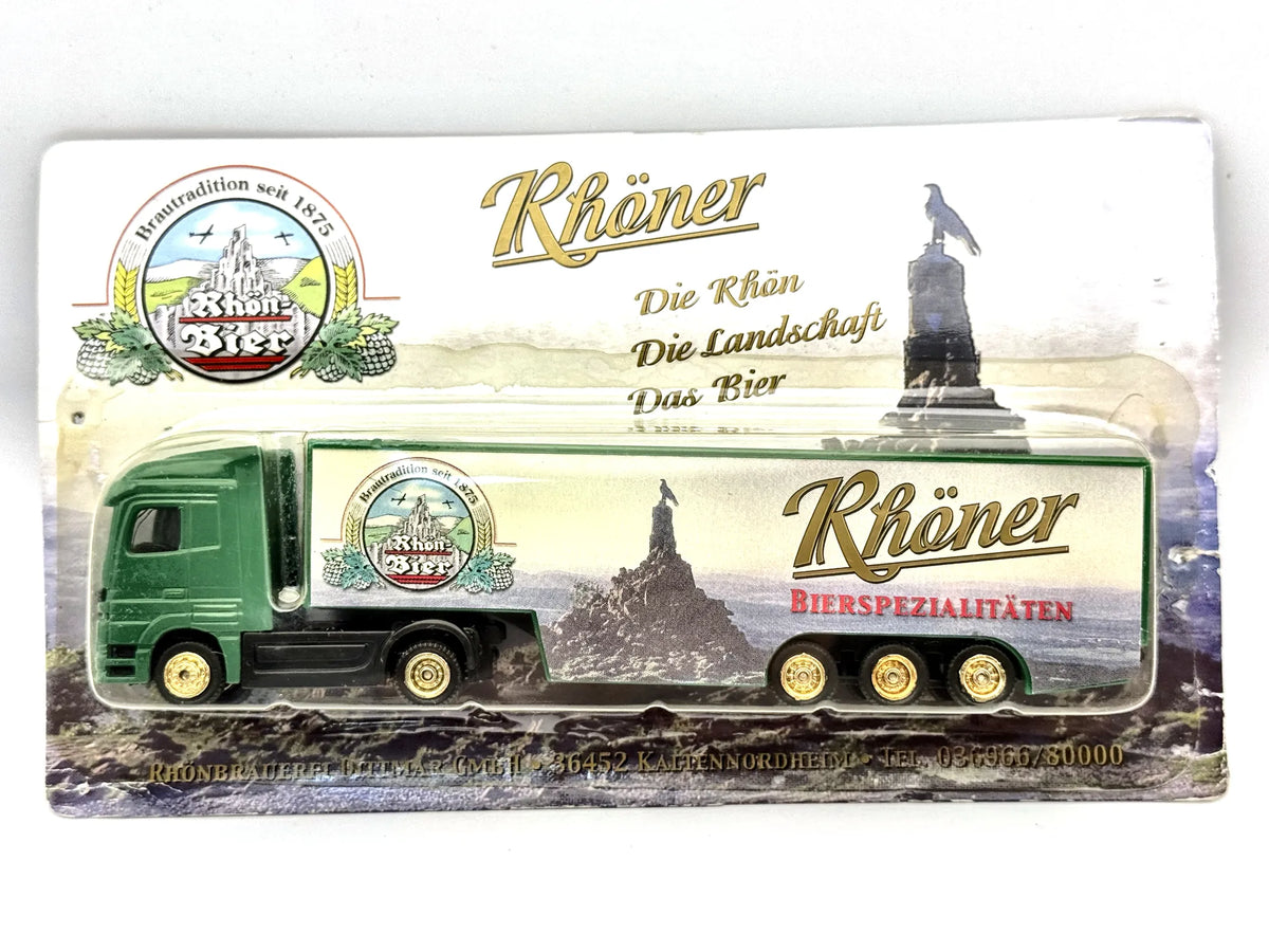 MAN F2000 DGD 1:87 Ciężarówka Promocyjna Rhöner Bier Blister Zielony