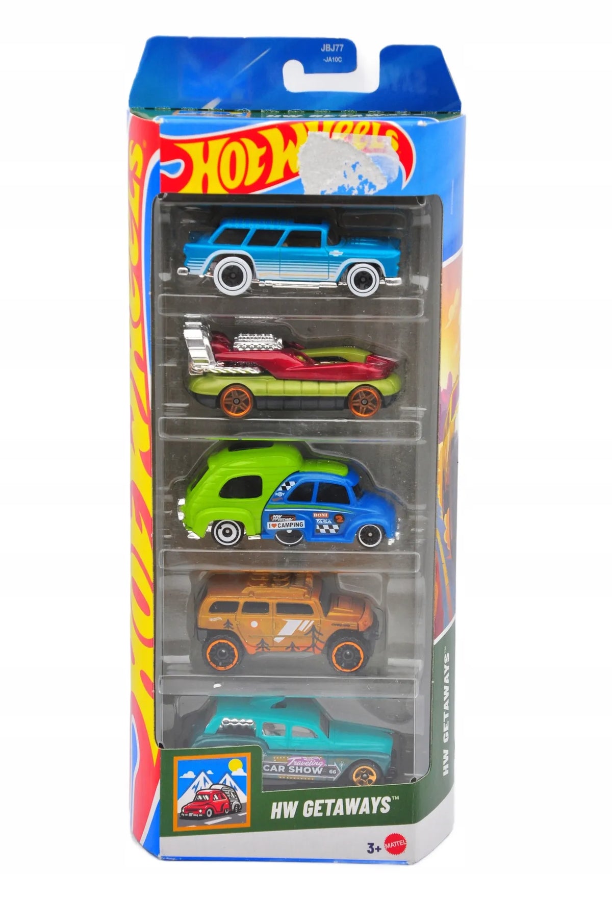 HW GETAWAYS Hot Wheels 2024 Wielokolorowy 1:64 5 pack HW 5 Pak